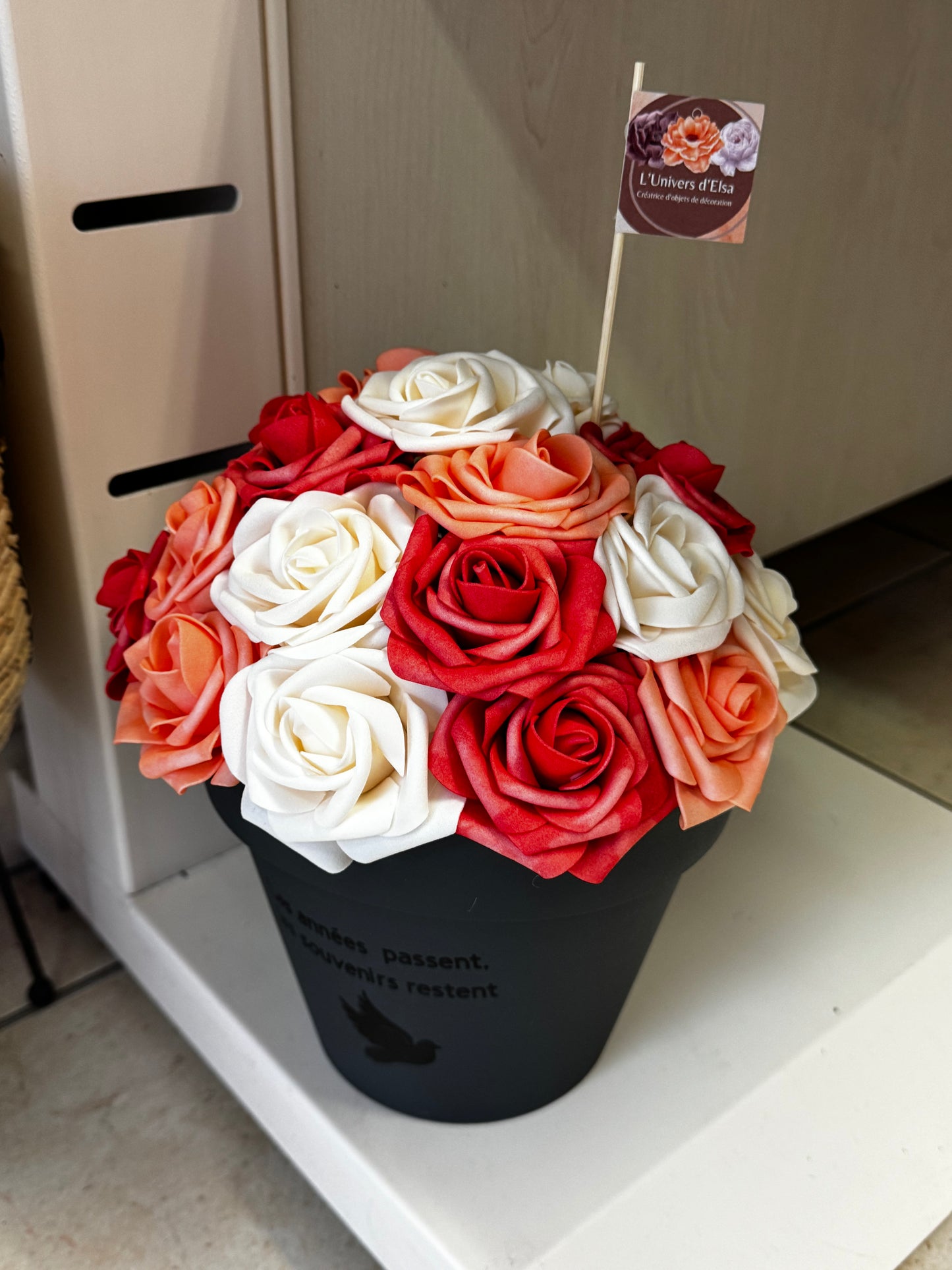 🌸 Pot funéraire taille M – personnalisable 🌸