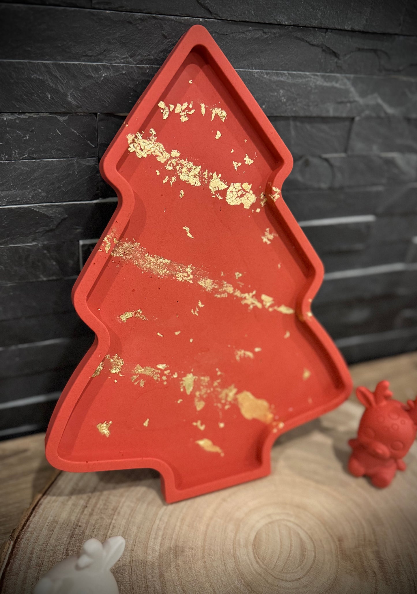 Plateau sapin en jesmonite – décoration artisanale faite main