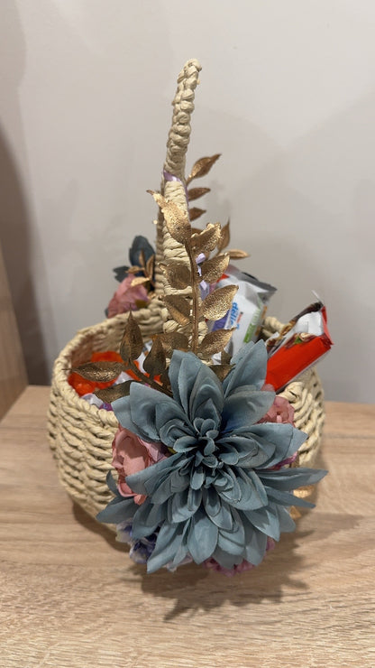 Panier de Pâques fleuri – Décoration artisanale