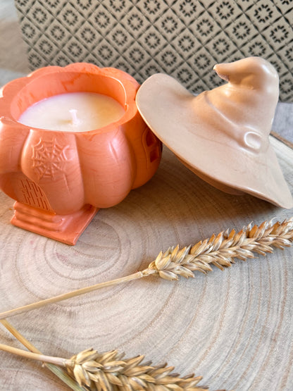 🎃 Maison d’Automne — Bougie artisanale en jésmonite