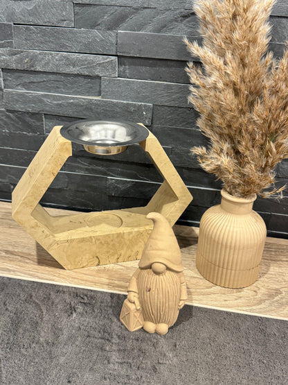 🌸 Brûleur en jesmonite – Élégance naturelle et apaisante