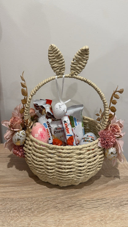 Panier de Pâques fleuri – Décoration artisanale