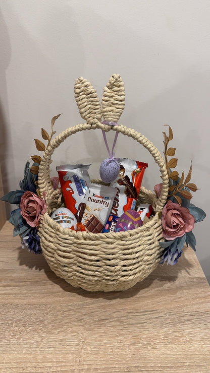 Panier de Pâques fleuri – Décoration artisanale