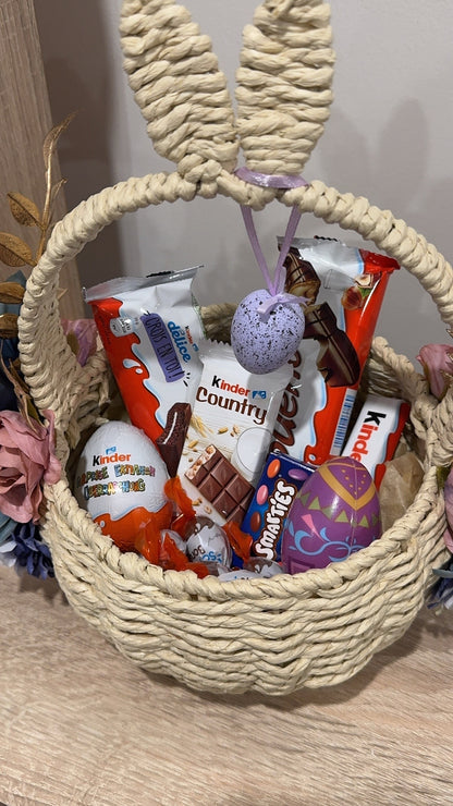 Panier de Pâques fleuri – Décoration artisanale