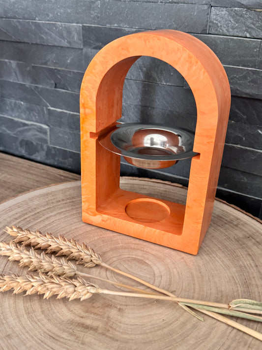 🕯️ Brûleur arche en jesmonite – Élégance naturelle et douceur artisanale